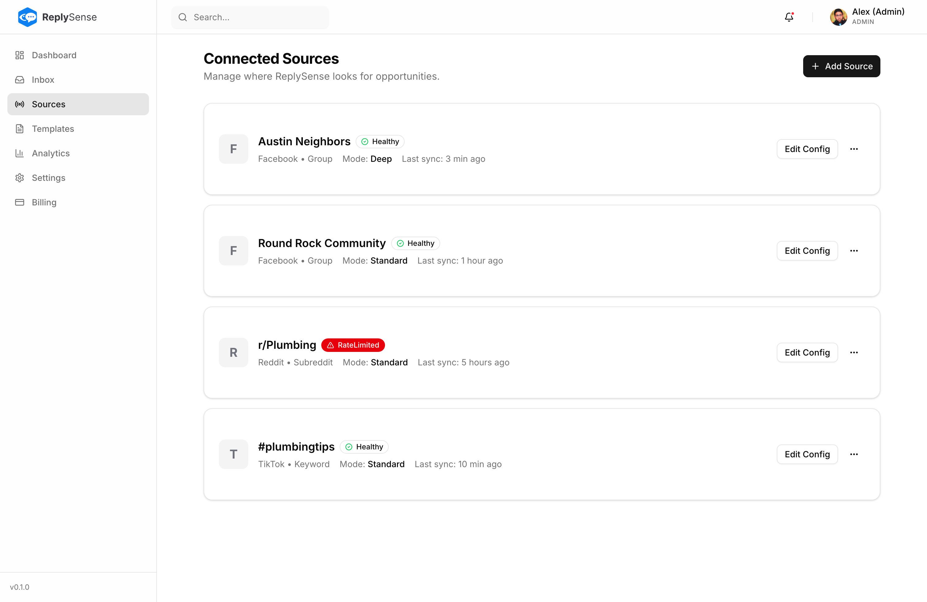 Connected Sources - Manage response deployment